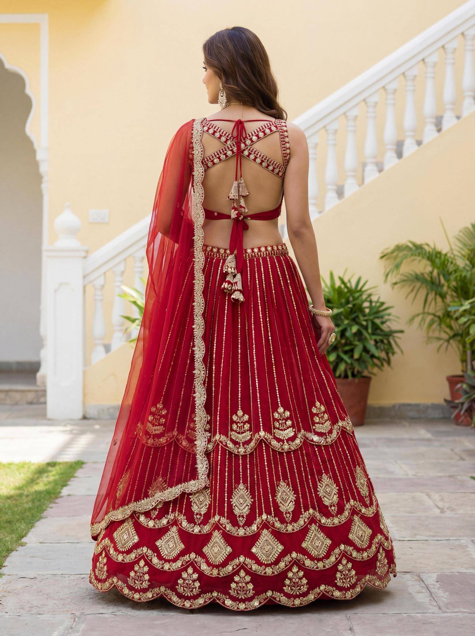 DVD ON 5157 Georgeet Lehenga choli manufacturers in Kolkata